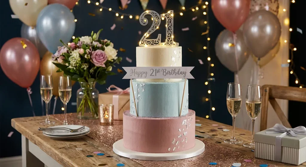 Personalizing a 21st birthday cake