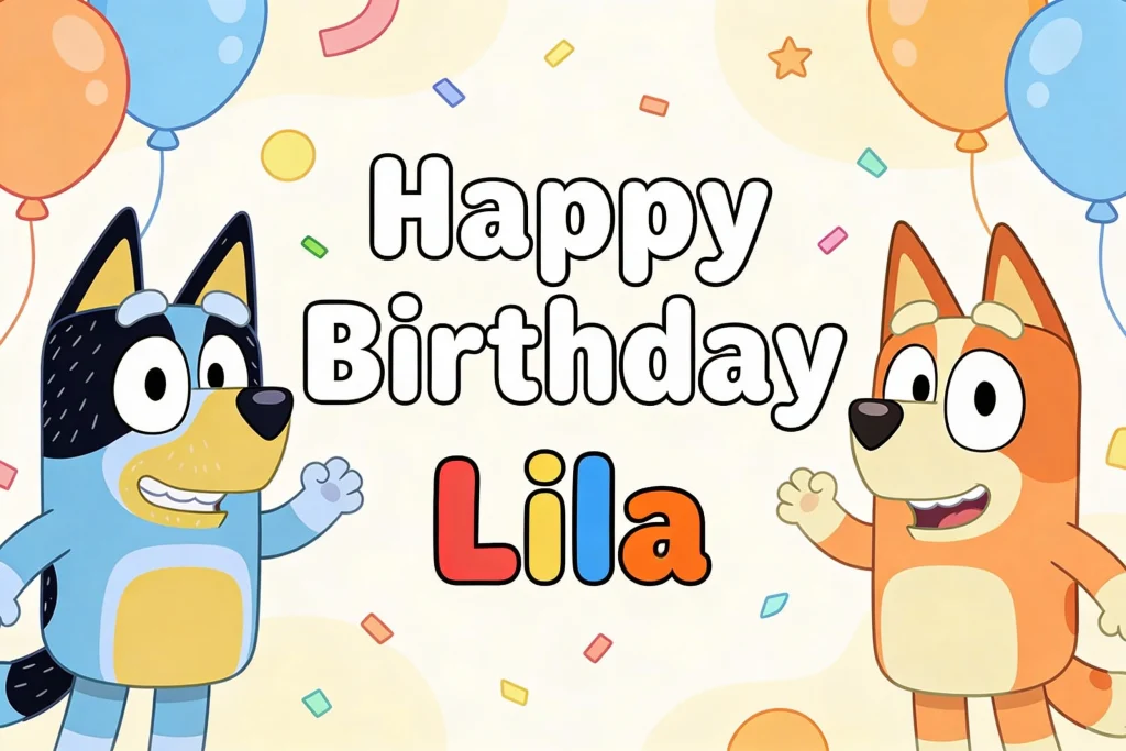 Bluey Birthday Banner A Cheerful Centerpiece For Any Celebration