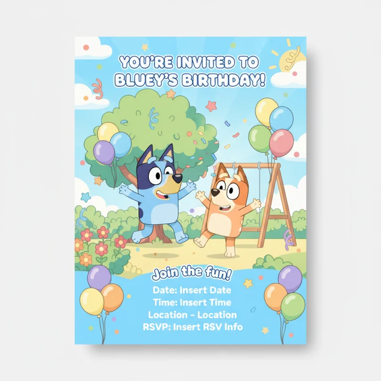 Bluey Birthday Invitation Ideas That Bring Smiles to Every Guest