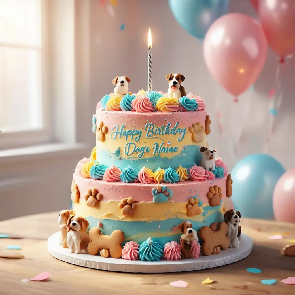 dog birthday cake