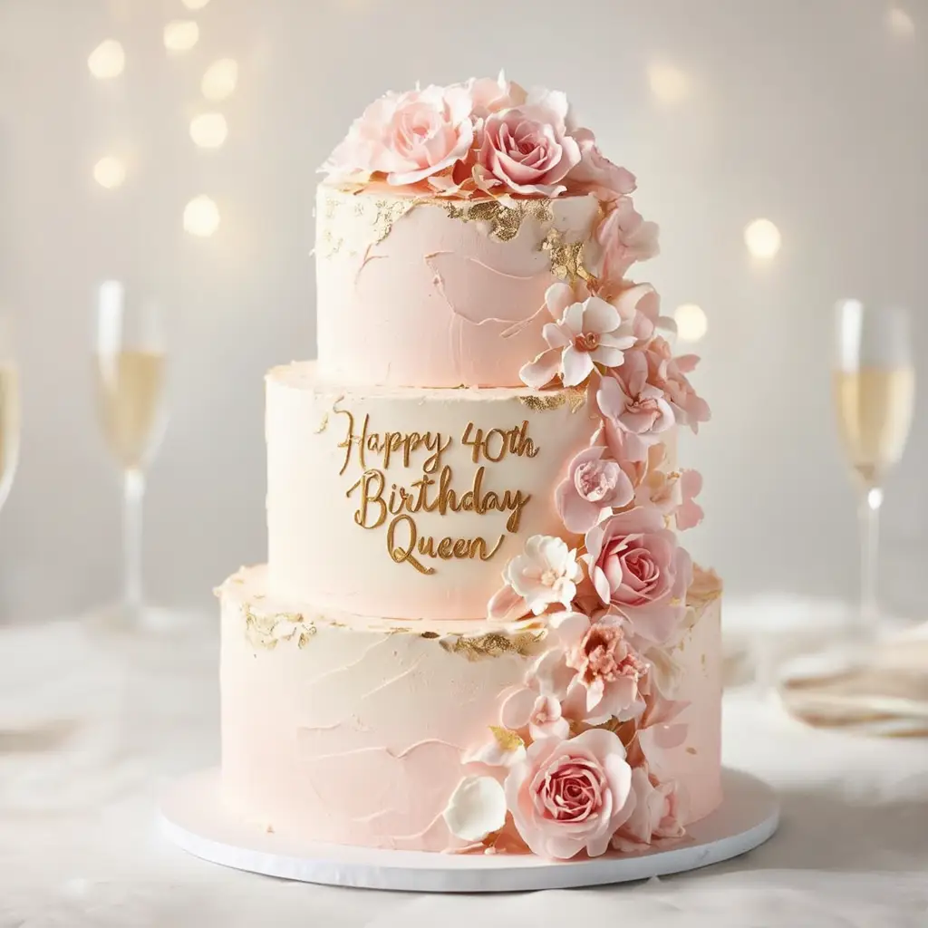 40th Birthday Cake for Women 