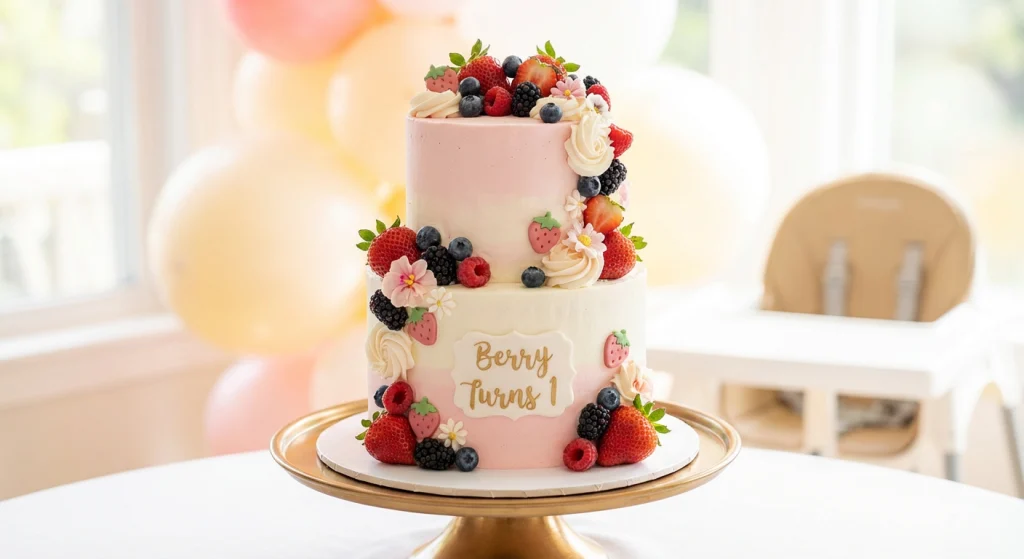 Berry 1st Birthday Cake