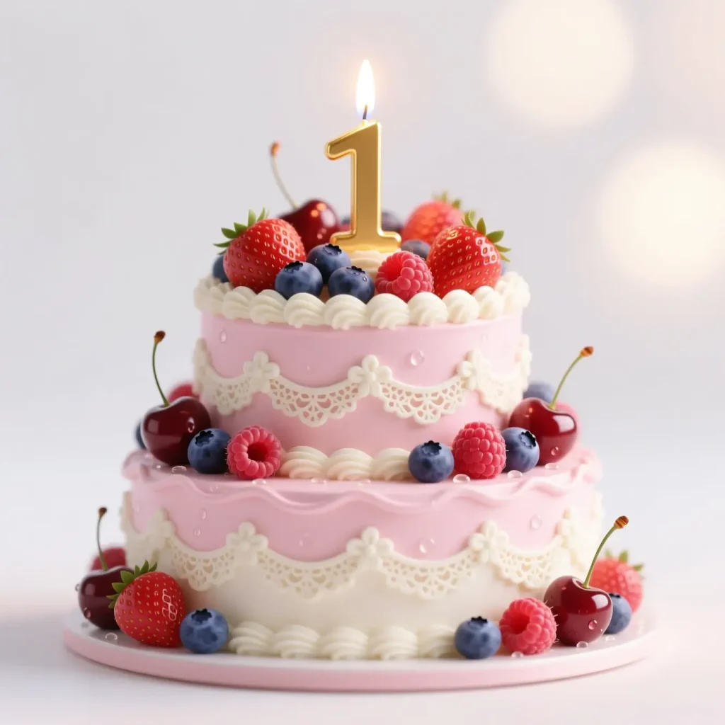 Design Ideas for a Berry First Birthday Cake