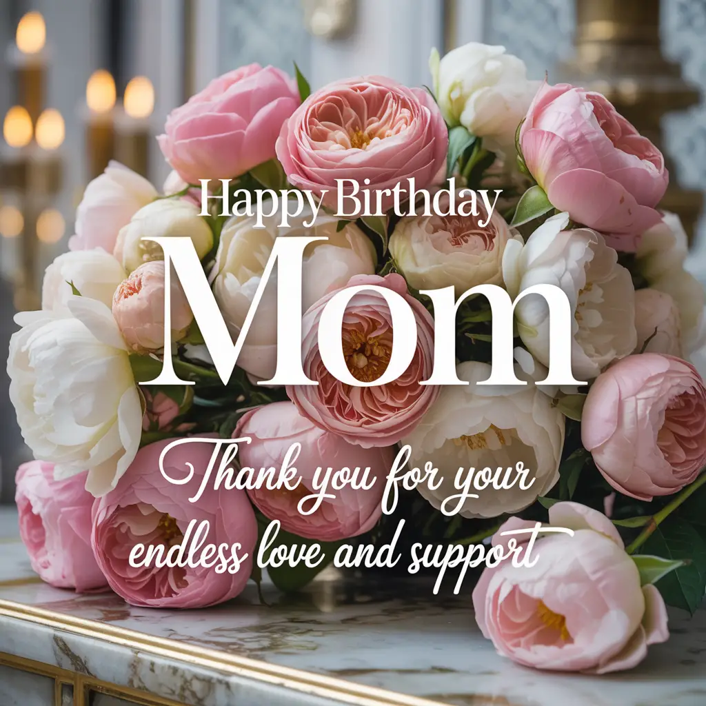 Elegant birthday wishes for mom