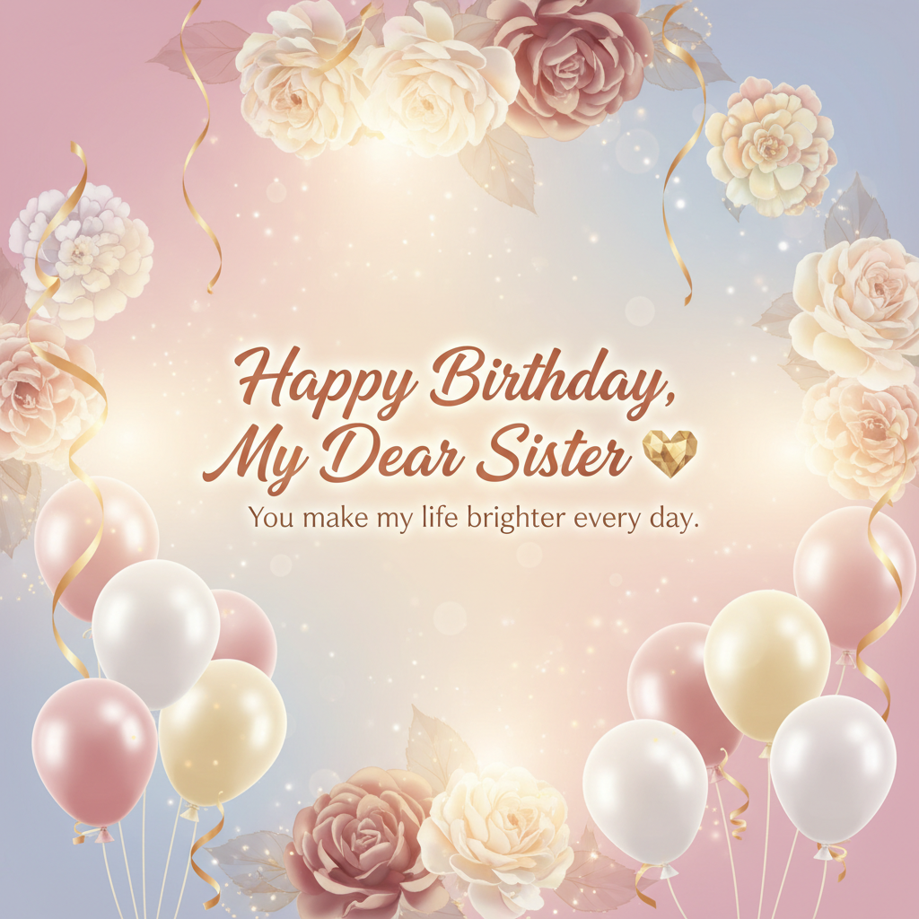 Emotional Birthday Wishes for Sister